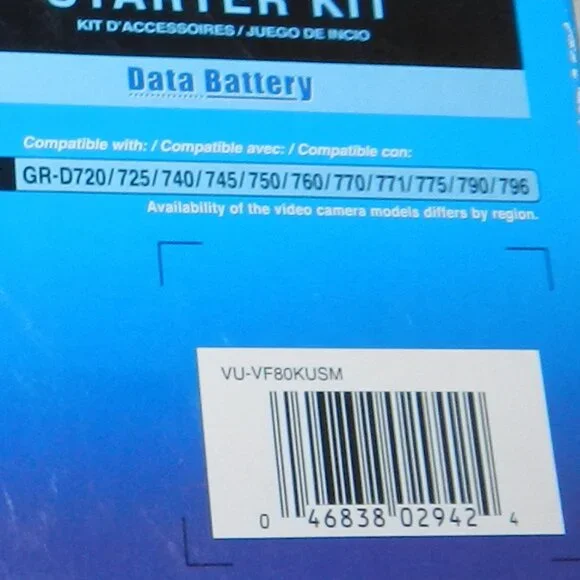 JVC STARTER KIT JVC VU-VF80K CARRY CASE, STRAP, BATTERY PACK, Mini DV tape - Picture 15 of 16